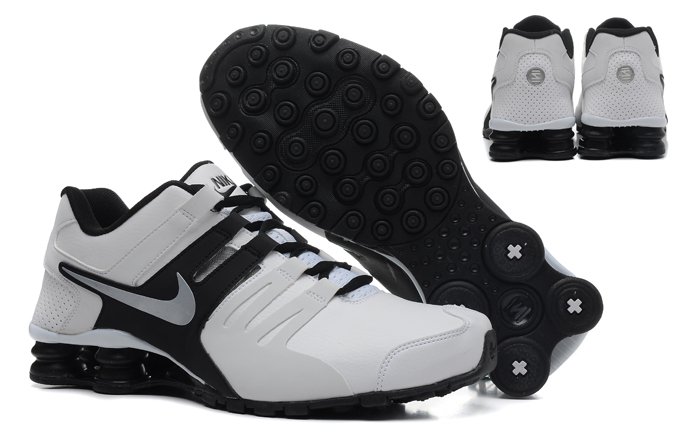 Nike Shox Actuelles 2014 Nouvelles Chaussures Blanc Noir